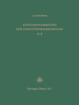 cover image of Aufgabensammlung zur Infinitesimalrechnung